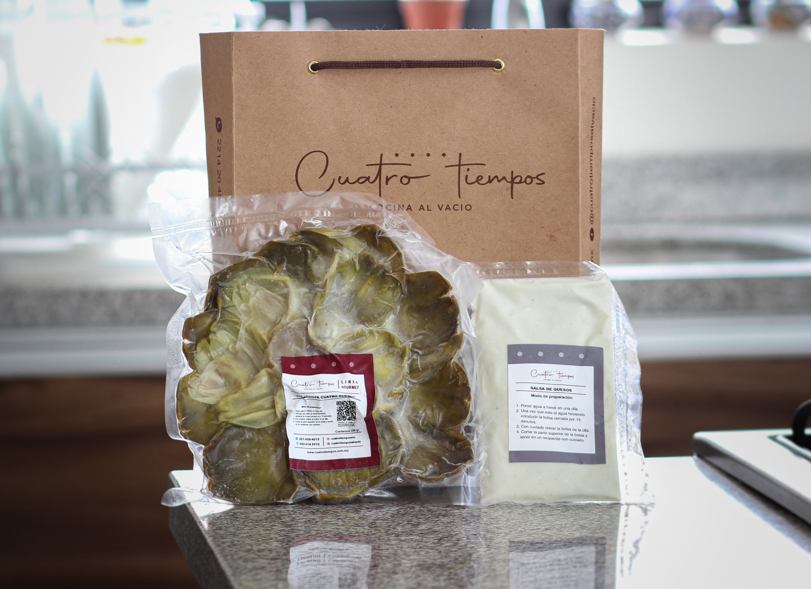 Alcachofa a los cuatro quesos